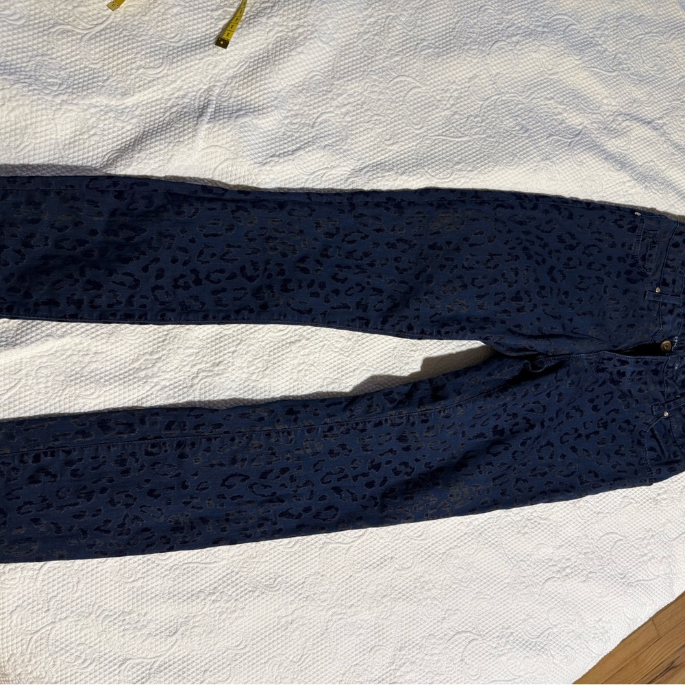 Zara Velvet Leopard Print Jeans